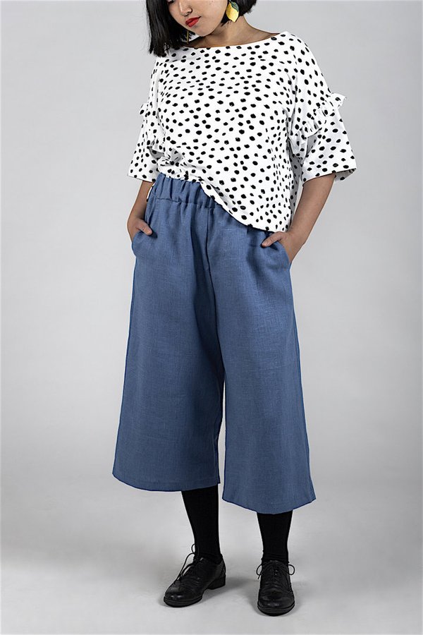 Aleksiina Design Culottes Pants linen blue