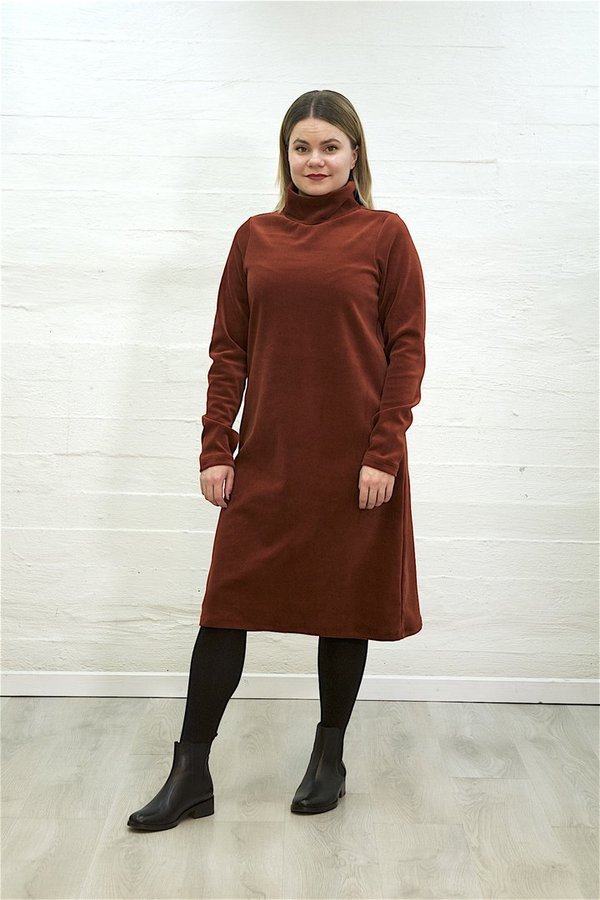 Aleksiina Design Vienna Velor Dress Rust