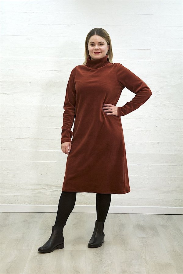 Aleksiina Design Vienna Velor Dress Rust