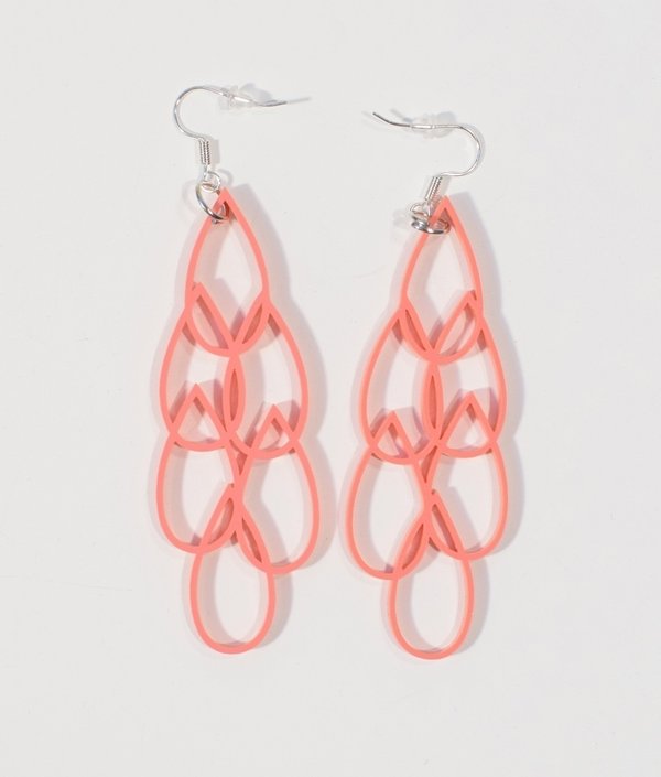Aleksiina Design Aqua Multi Earrings Coral