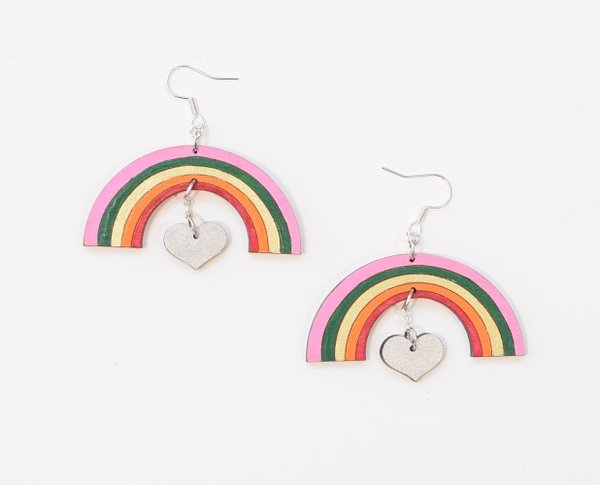 Aleksiina Design Rainbow Heart Korvakorut