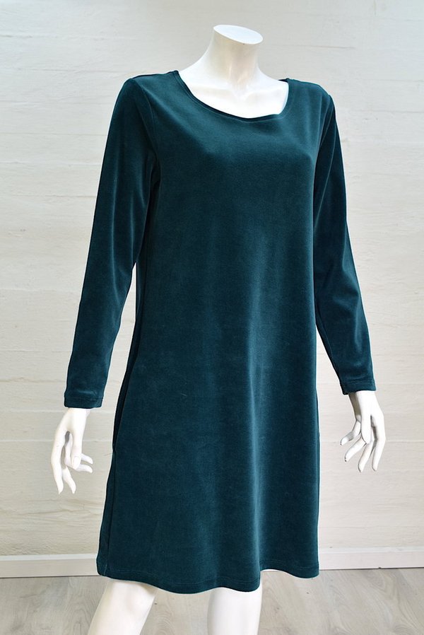 Aleksiina Design Seela Velour mekko, smaragdinvihreä