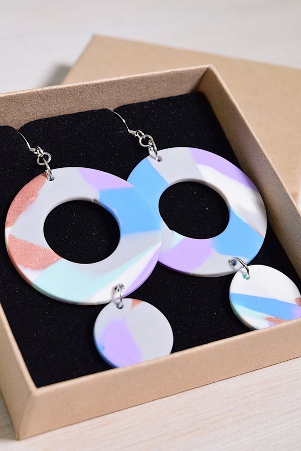 Aleksiina Design Ellipse earrings, pastel