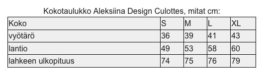 Aleksiina Design Culottes Housut pellava harmaa