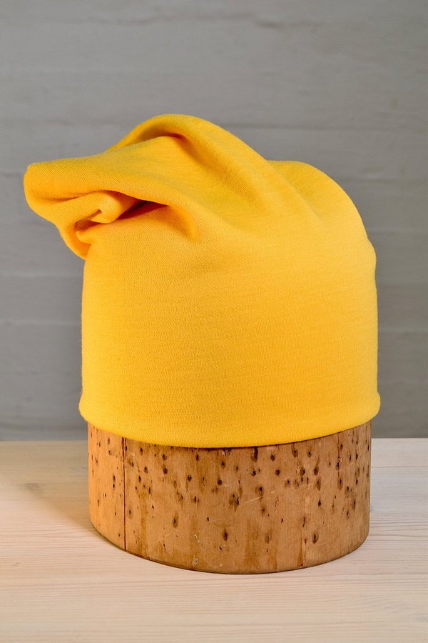 Aleksiina Design Merino Wool Beanie, yellow, unisex One Size