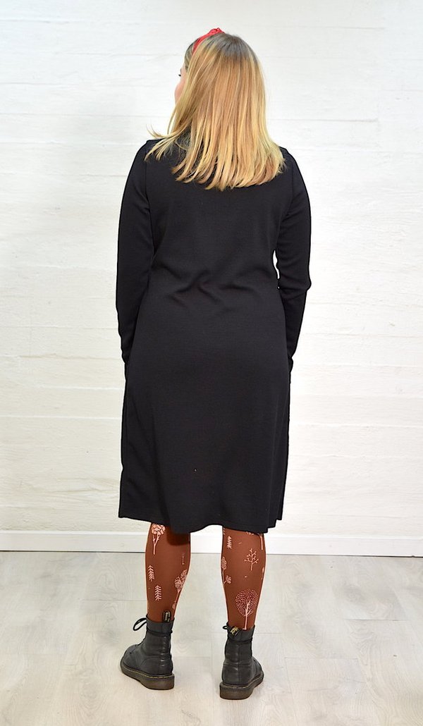 Aleksiina Design Meri Merino Wool Dress, black