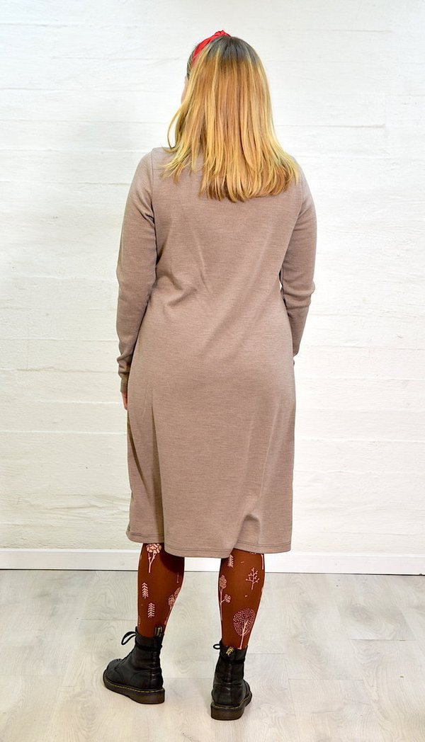 Aleksiina Design Meri Merino Wool Dress, beige