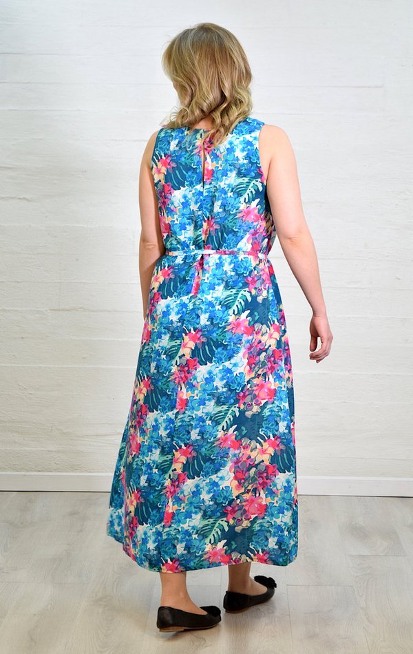 Aleksiina Design Karoliina Dress, blue flower