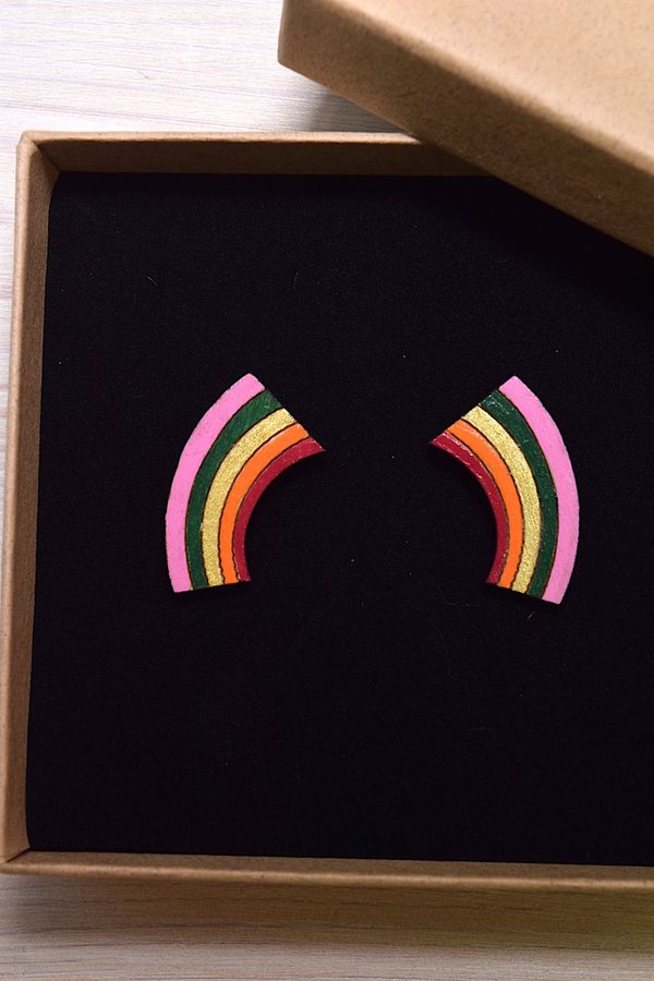 Aleksiina Design Rainbow Stud Earrings