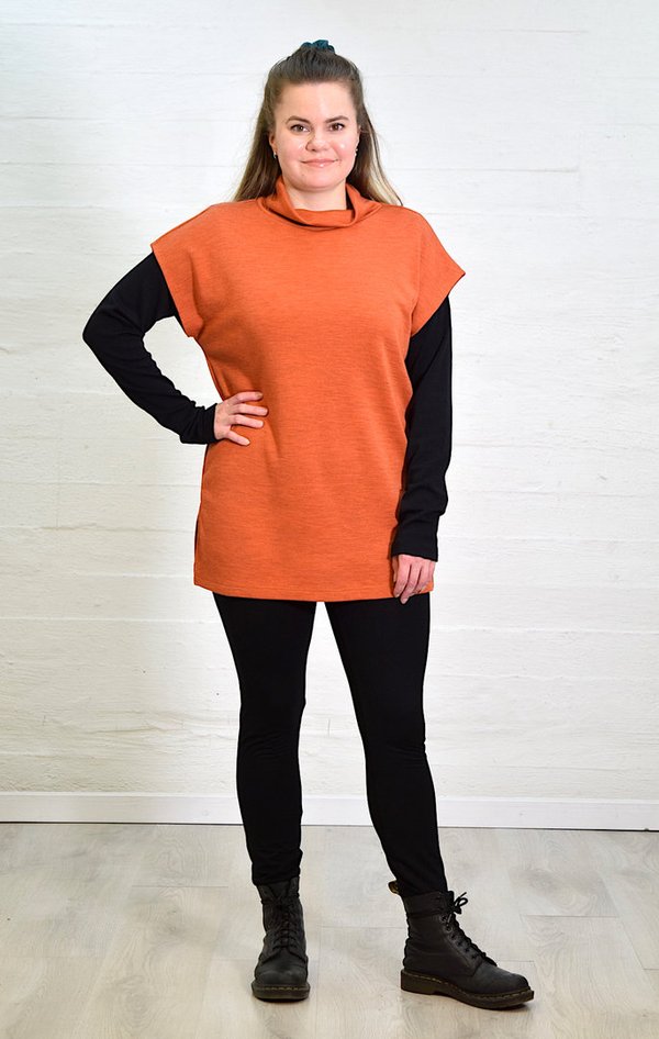 Aleksiina Design Leeni Merino Vest, orange