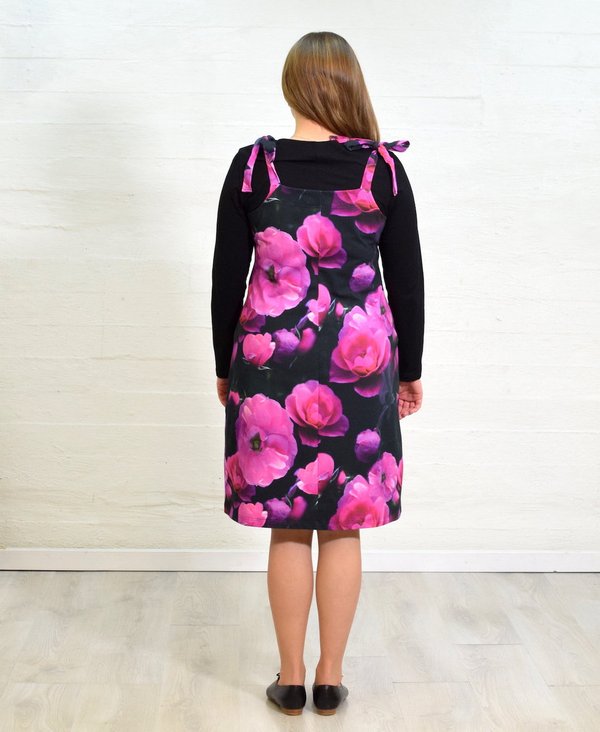 Aleksiina Design Ella -Vest Dress, fuchsia flower